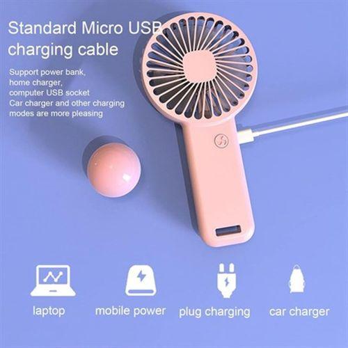 Mini Fan,Telefon Tutucu,Portatif El Vantilatörü Pembe  9,3X19Cm Usb Şarjlı El Fanı