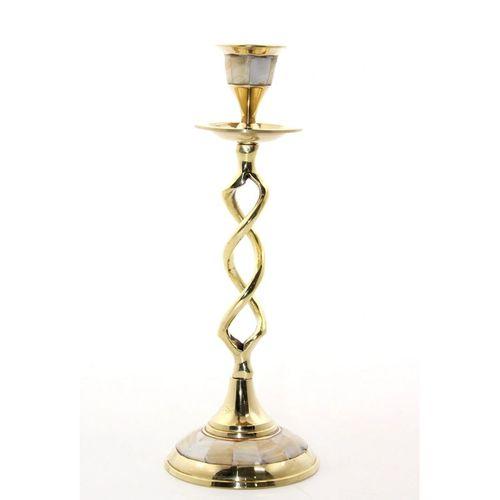 Tekli Pirinç Sedefli Şamdan Model 2