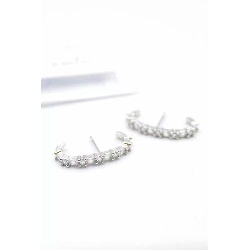 Taşlı Küpe - Gümüş