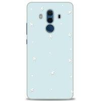 Huawei Mate 10 Pro Kılıf HD Baskılı Kılıf - Beyaz Şimşekler + Tam Ekran Koruyucu