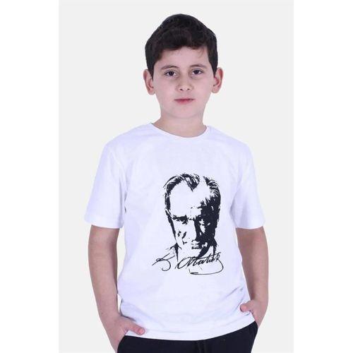 Dode Flora Çocuk Atatürk Portre Baskılı İmzalı Tişört