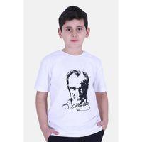 Dode Flora Çocuk Atatürk Portre Baskılı İmzalı Tişört