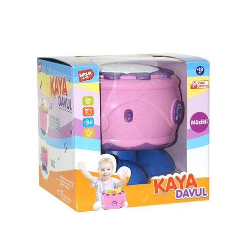 URT009-02 Pilli Işıklı Kaya Davul Pembe / +18 ay