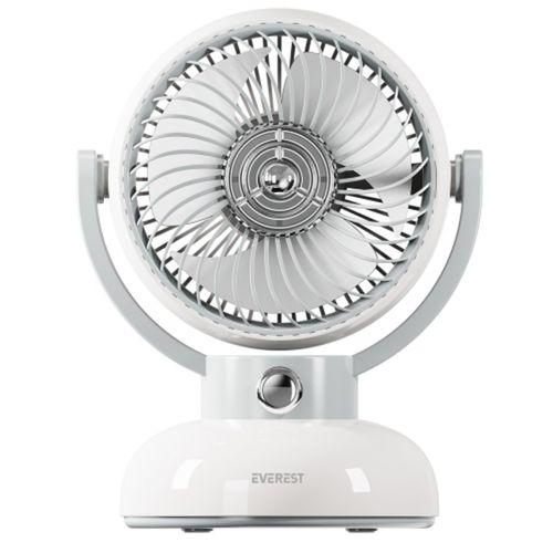 EVEREST EFN12, KREM, 3 Kademeli Hız, Masaüstü Kullanım, Taşınabilir, Dahili 1200mAh Bataryalı, USB Şarj Girişli, Vantilatör