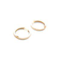 Mineli Halka Küpe - Beyaz