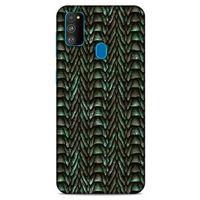 Samsung Galaxy M30s Kılıf Dragons (9) Kılıf Ejderha Cilt Açık Yeşil
