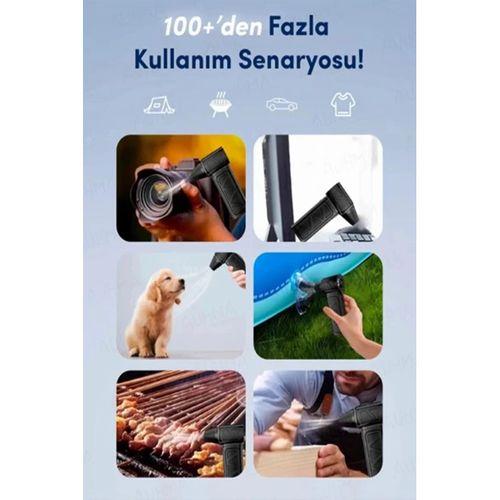 Mini Turbo Fan 130.000 Rpm Şarjlı 8000 Mah Batarya 4 Vitesli Taşınabilir Elektrikli Hava Üfleyici Kompresörü