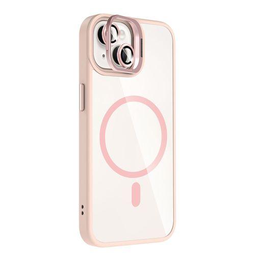 Apple iPhone 13 Kılıf Standlı ve Kamera Lens Hediyeli M-Safe Şarj Özellikli Zore Etro Kapak