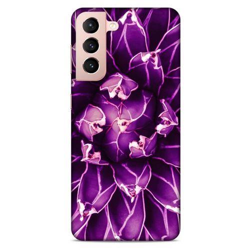 Lopard Samsung Galaxy S21 Uyumlu Kılıf Bahar (12) Koruyucu Silikon Mor