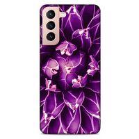 Lopard Samsung Galaxy S21 Uyumlu Kılıf Bahar (12) Koruyucu Silikon Mor