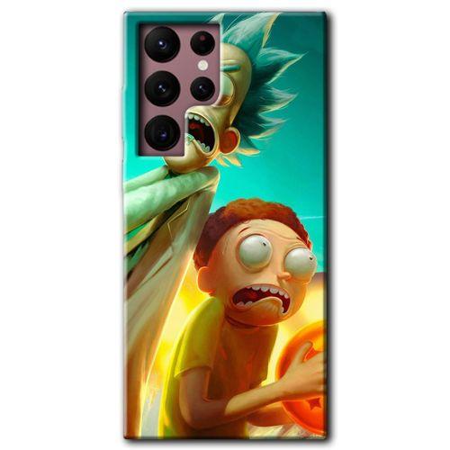 Samsung Galaxy S22 Ultra HD Baskılı Kılıf + 9D Tam Ekran Koruyucu - Rick Morty