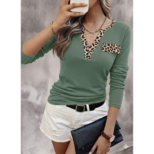 Kadın Uzun Kollu V Yakalı Kaşkorse Bluz