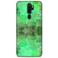 Mermer Desenli (22) Tema Tam Koruma Kılıfı Açık Yeşil Oppo A5 2020 Kılıf