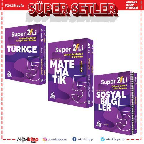 Örnek Akademi 5.Sınıf Süper İkili Türkçe Matematik ve Sosyal Bilgiler Seti 3 Kitap
