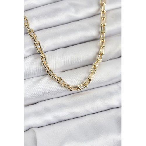 Gold Renk Pirinç Tifani Model Kadın Kolye