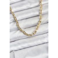 Gold Renk Pirinç Tifani Model Kadın Kolye