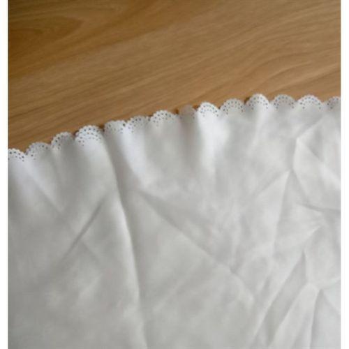 El İşi Saten Masa Örtüsü,Sehpa Örtüsü Beyaz Renkli 150Cm