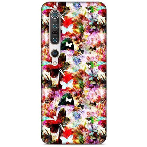Xiaomi Mi 10 Pro Kılıf Kelebek Etkisi (16) Kalın Kılıf Yeşil Mavi