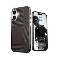 Apple iPhone 16 Kılıf M-safe Şarj Özellikli Karbon Fiber Desenli Mutural Montage Kapak