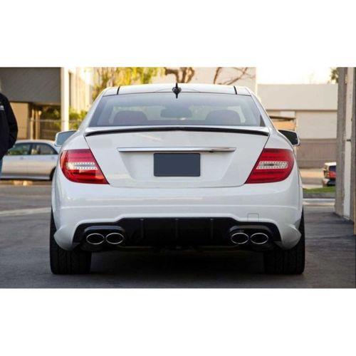 Mercedes W204 Uyumlu 2007-2014 Amg Spoiler - Piano Black (Parlak Siyah)