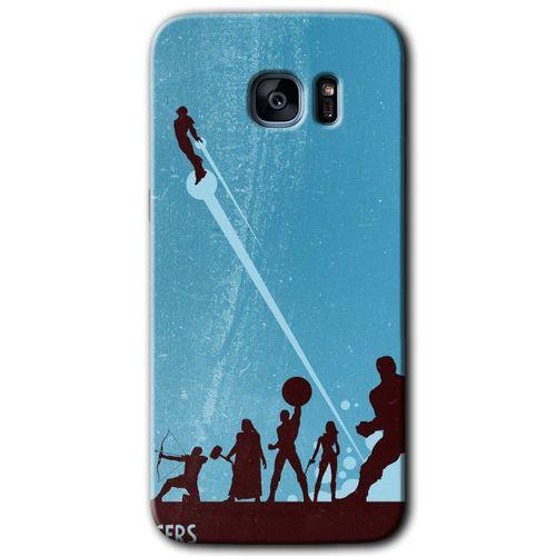 Samsung Galaxy S7 Edge HD Baskılı Kılıf + 9D Tam Ekran Koruyucu - Avengers Team