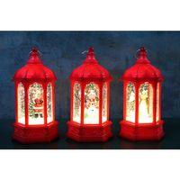 Yılbaşı Temalı Işıklı Kar Küresi Kırmızı Tasarım