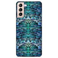 Lopard Samsung Galaxy S21 Plus Uyumlu Kılıf PiXel (20) Koruyucu Kılıf Mavi