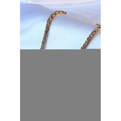 316L Çelik Özel Seri  Gold Renk Kral Zincir Model Erkek Kolye