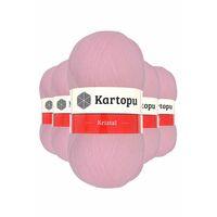 5 Adet Kristal Çift Katlı El Örgü Lif İpi Bebe Pembe K788