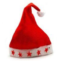 Noel Baba Şapkası Bez Işıklı - 2 adet