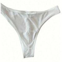 Erkek  Biyeli Beyaz Transparan Brazillian Slip