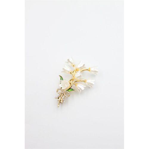 Kardelen Broş - Altın