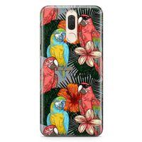 Huawei Mate 10 Lite Kılıf Dost Papağanlar Arka Kapak Koruma Desenli Full Koruyucu