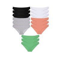 15 Adet Süper Eko Set Likralı Kadın Slip Külot Siyah Gri Beyaz Pudra Yeşil