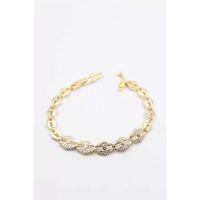 Taşlı Vip Bileklik - Altın