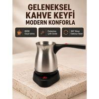 Elektrikli Türk Kahvesi Cezvesi 800w Kablosuz Döner Tabanlı