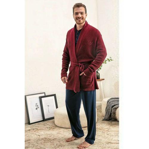 Eros Yeni Sezon Erkek 5 Li Ropteşambırlı Pijama Takımı Çeyizlik Kutulu