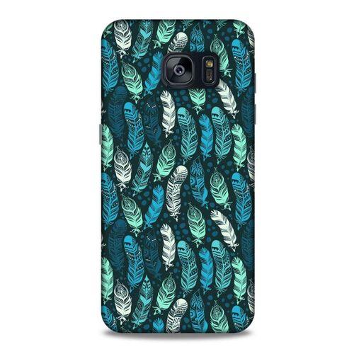 Samsung Galaxy S7 Edge Kılıf Desenli Özel Seri Tüyler (46) Core Armor Kılıf