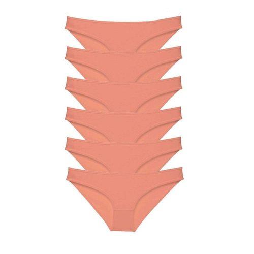 6 adet Süper Eko Set Likralı Kadın Slip Külot Pudra