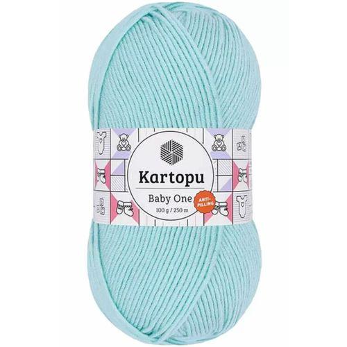 1 Adet Baby One Tüylenmeyen El Örgü İpi Yünü Bebe Mavi K578