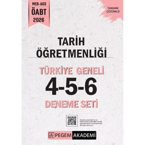 2026 MEB AGS ÖABT Tarih Öğretmenliği Türkiye Geneli 4-5-6 Deneme Seti Pegem