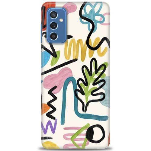 Samsung Galaxy M52 5G Kılıf HD Baskılı Kılıf - Çizimler + Tam Ekran Koruyucu