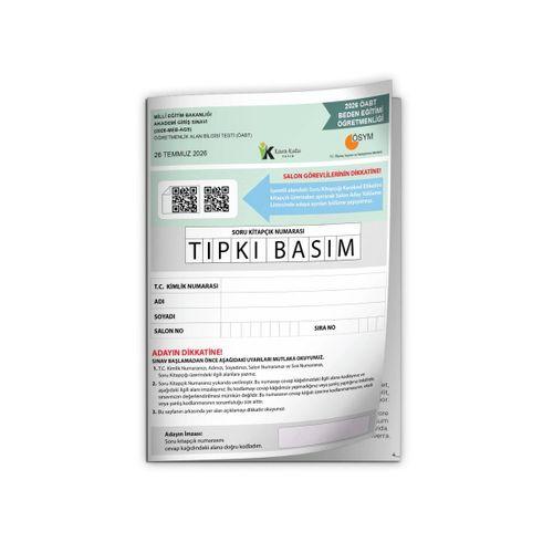 2026 MEB-AGS ÖABT Beden Eğitimi Öğretmenliği ÖSYM Tıpkı Basım Kitapçık Türkiye Geneli Deneme