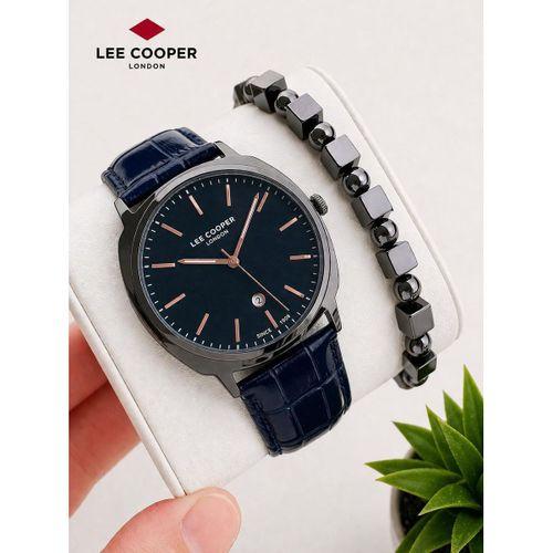 Lee Cooper Erkek Kol Saati 50 Mt Suya Dayanıklı Deri Kordon Bileklik Hediyeli VS.BLKT.0983