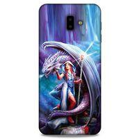 Samsung Galaxy J6 Plus Kılıf Dragons (31) TPU Kılıf Ejderha ve Sahibe