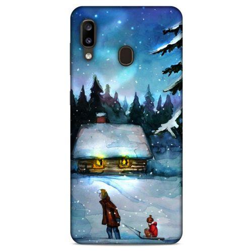 Samsung Galaxy A20 Kılıf Snowix (38) Neo Hybrid Kılıf Beyaz Mavi