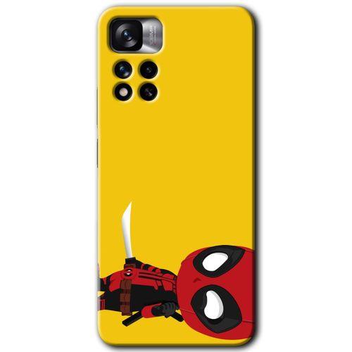 MRCİLETİSİM Xiaomi Redmi Note 11 Pro Plus 5G Kılıf HD Desen Baskılı Arka Kapak+Temperli Cam - DeadPool 6