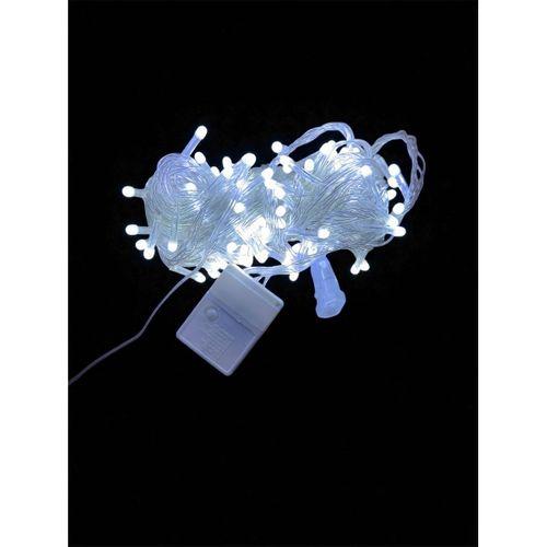 10m 100 Led Damla Uçlu Beyaz Işık Şeffaf Kablo