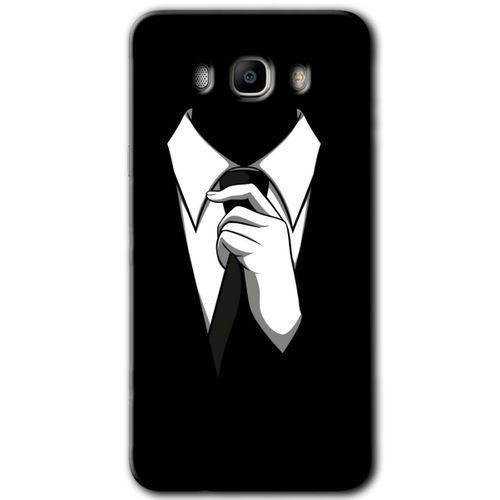 MRCİLETİSİM Samsung Galaxy J7 2016 Kılıf HD Desen Baskılı Arka Kapak + Temperli Cam - Smokin