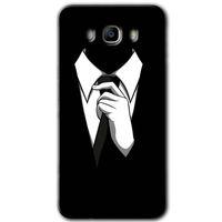 MRCİLETİSİM Samsung Galaxy J7 2016 Kılıf HD Desen Baskılı Arka Kapak + Temperli Cam - Smokin